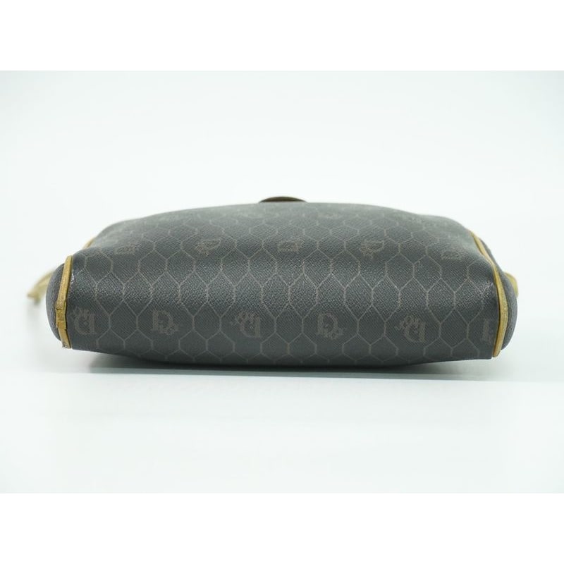 Christian Dior Honeycomb Pattern Shoulder Bag Pochette Black — view 4