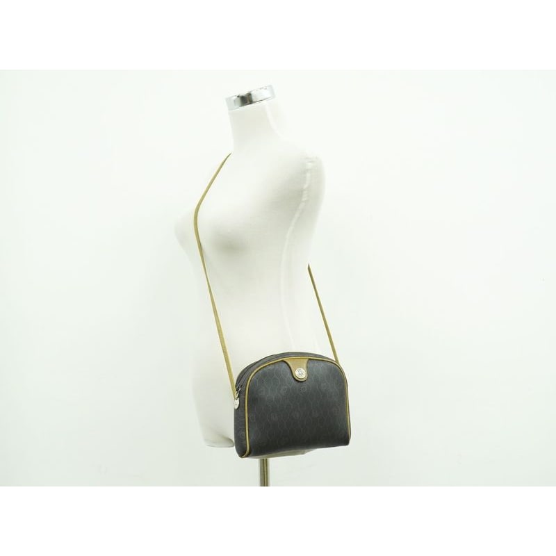 Christian Dior Honeycomb Pattern Shoulder Bag Pochette Black — view 8