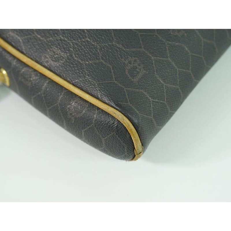Christian Dior Honeycomb Pattern Shoulder Bag Pochette Black — view 5