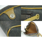 Christian Dior Honeycomb Pattern Shoulder Bag Pochette Black — view 9