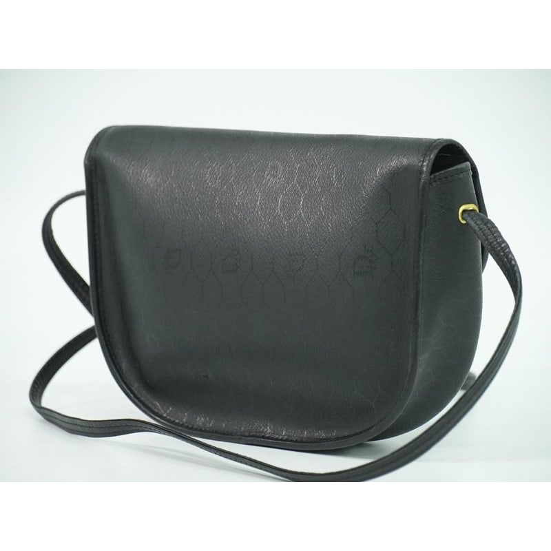 Christian Dior Honeycomb Pattern Shoulder Bag Pochette Black — view 3
