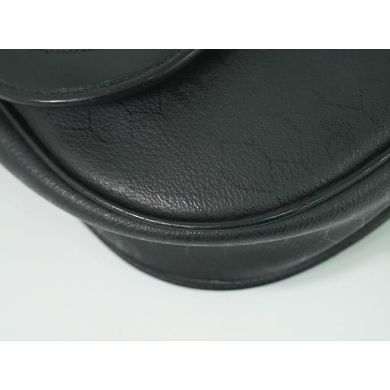Christian Dior Honeycomb Pattern Shoulder Bag Pochette Black — view 5