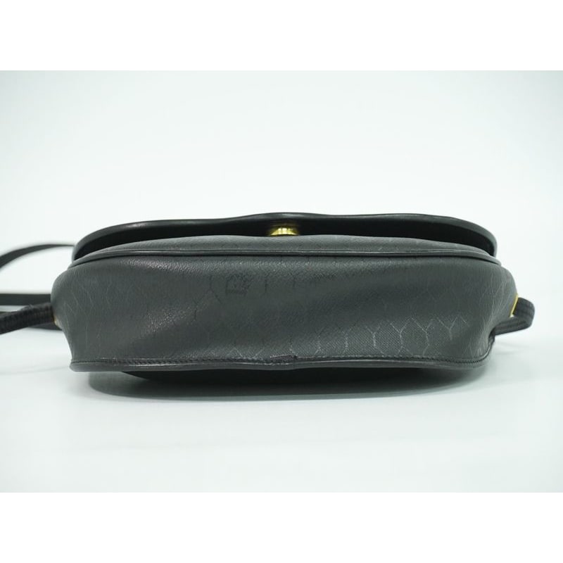 Christian Dior Honeycomb Pattern Shoulder Bag Pochette Black — view 4