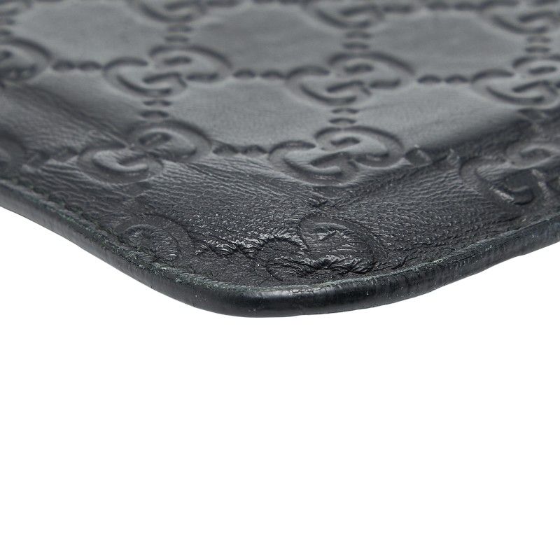 Gucci Guccissima Black Leather Phone Case