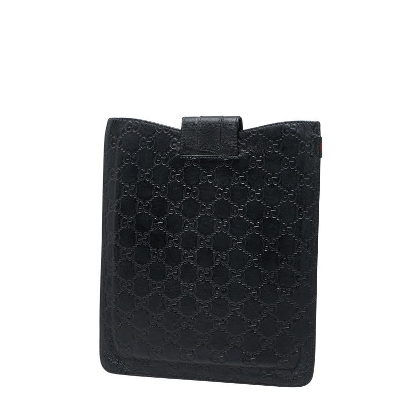 Gucci Guccissima Black Leather Phone Case