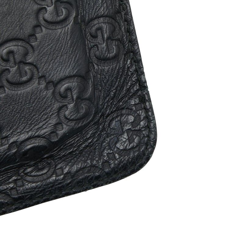 Gucci Guccissima Black Leather Phone Case