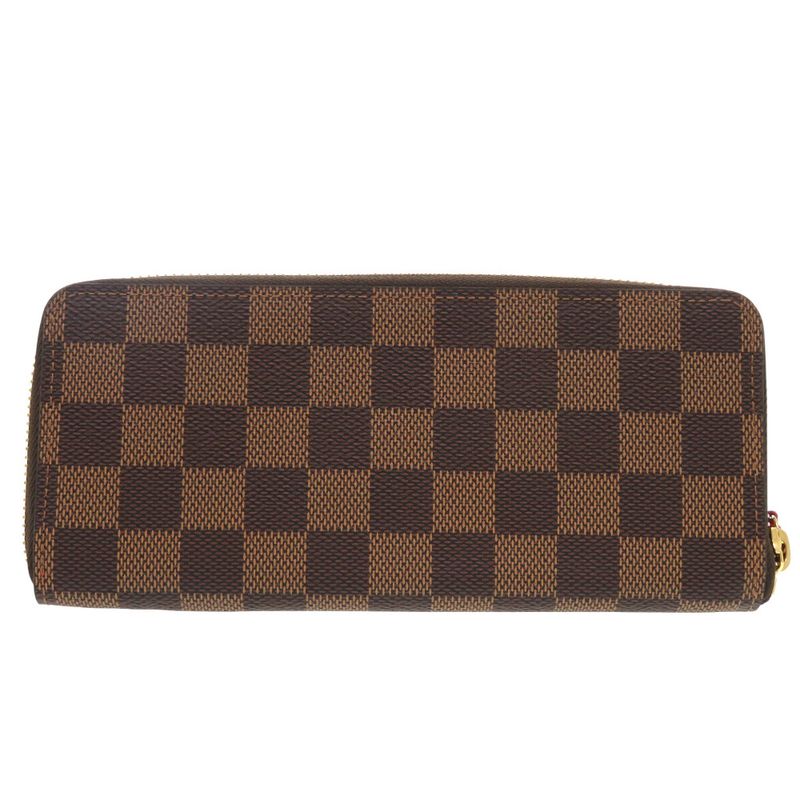 Louis Vuitton Damier Portefeuille Clemence Canvas Brown Long — view 2