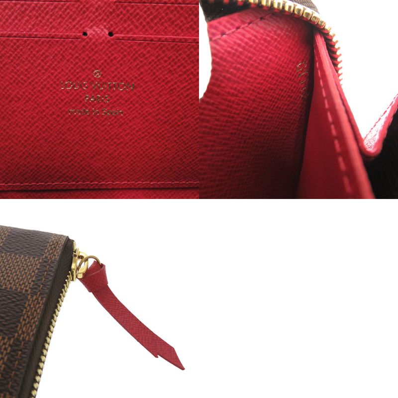 Louis Vuitton Damier Portefeuille Clemence Canvas Brown Long — view 6