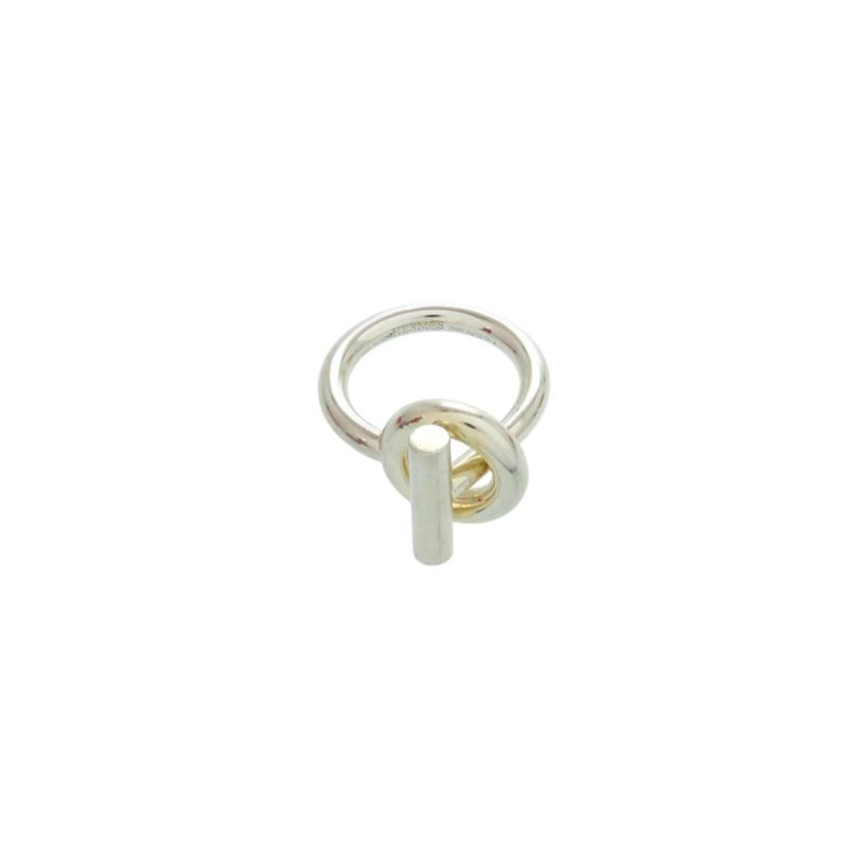 Hermes Echape Size 54 Silver 925 Ring 1257 — view 5