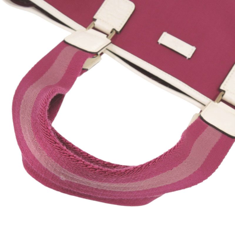 Gucci Canvas Wine Red Tote Bag 0689