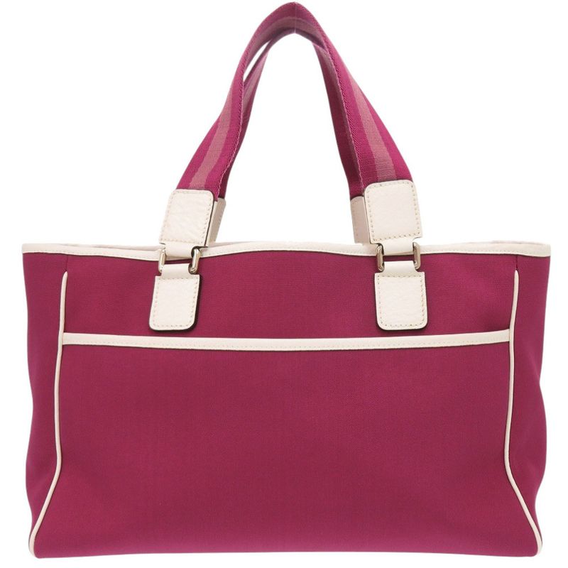 Gucci Canvas Wine Red Tote Bag 0689
