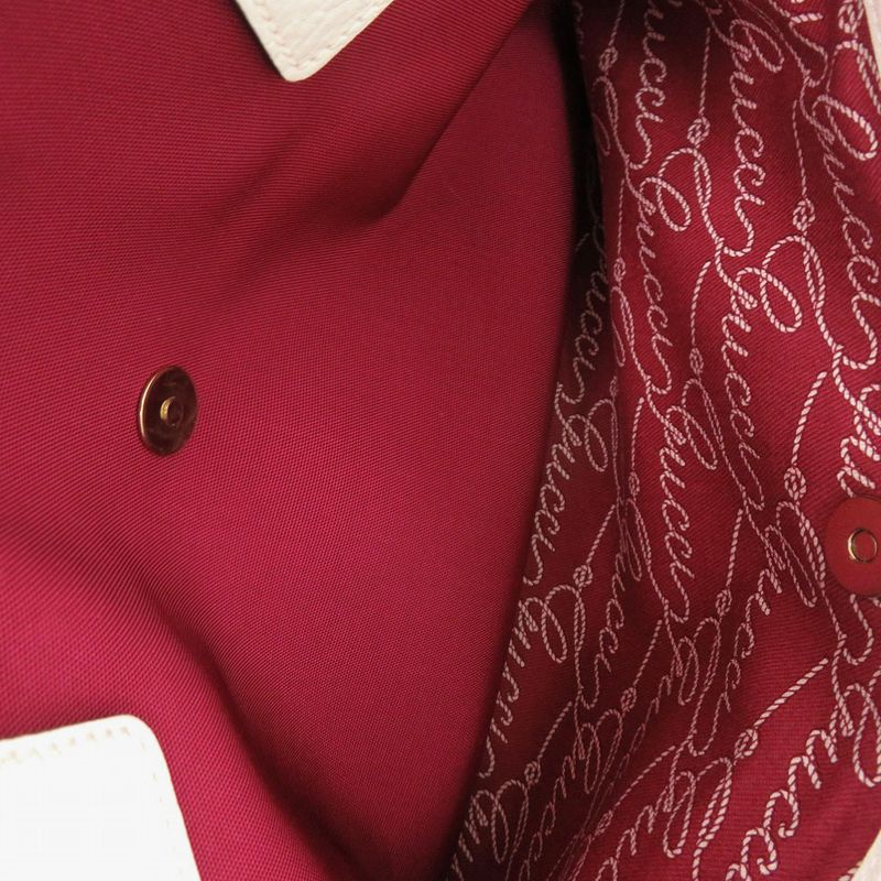 Gucci Canvas Wine Red Tote Bag 0689