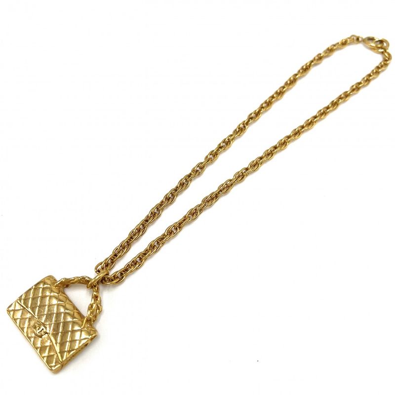 Chanel Necklace Quilted Motif Accessories Bag Pendant — view 6