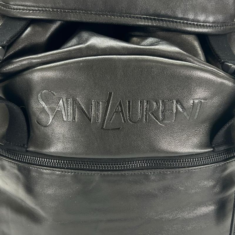 Saint Laurent Paris Rucksack Backpack Leather Nylon — view 8