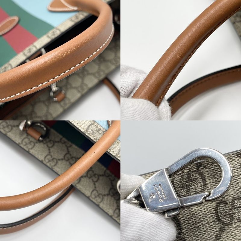 Gucci 2-Way Web GG Medium Tote Bag Handbag — view 8