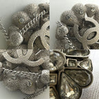 Chanel Necklace Chain Coco Mark Accessories Clover Rhinestone — view 8