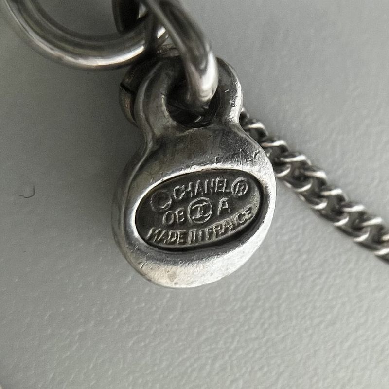 Chanel Necklace Chain Coco Mark Accessories Clover Rhinestone — view 5