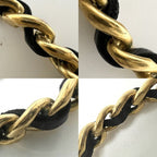 Chanel Earrings Coco Mark Swing Accessories Chain GP Leather 93 — view 8