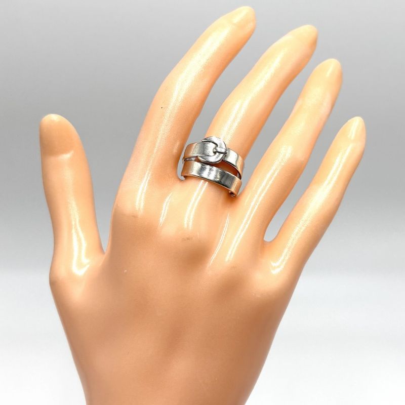 Hermes Ring Double Tru-ring Belt Accessory Jewelry Small Item 49 Size — view 3