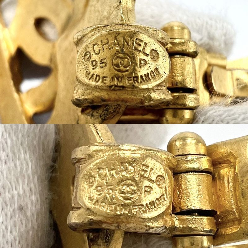 Chanel Earrings Vintage Accessories Coco Mark Heart GP 95 — view 4