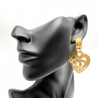 Chanel Earrings Vintage Accessories Coco Mark Heart GP 95 — view 3