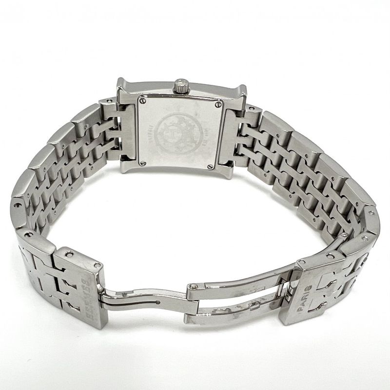 Hermes Watch H QZ Guilloche Dial Battery Operated SS — view 3