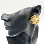 Chanel Earrings Round Accessories Vintage Coco Mark GP Faux — view 3