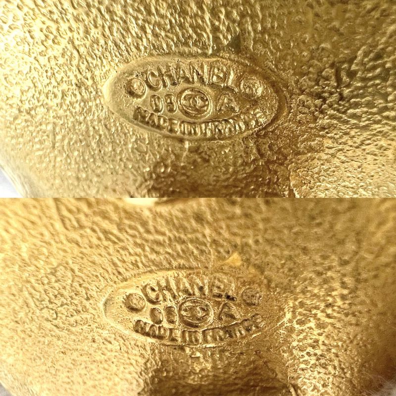 Chanel Earrings Round Accessories Vintage Coco Mark GP Faux — view 4