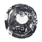 Chanel Hat Camellia CC Logo Cotton M Black White — view 4