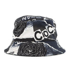 Chanel Hat Camellia CC Logo Cotton M Black White — view 3