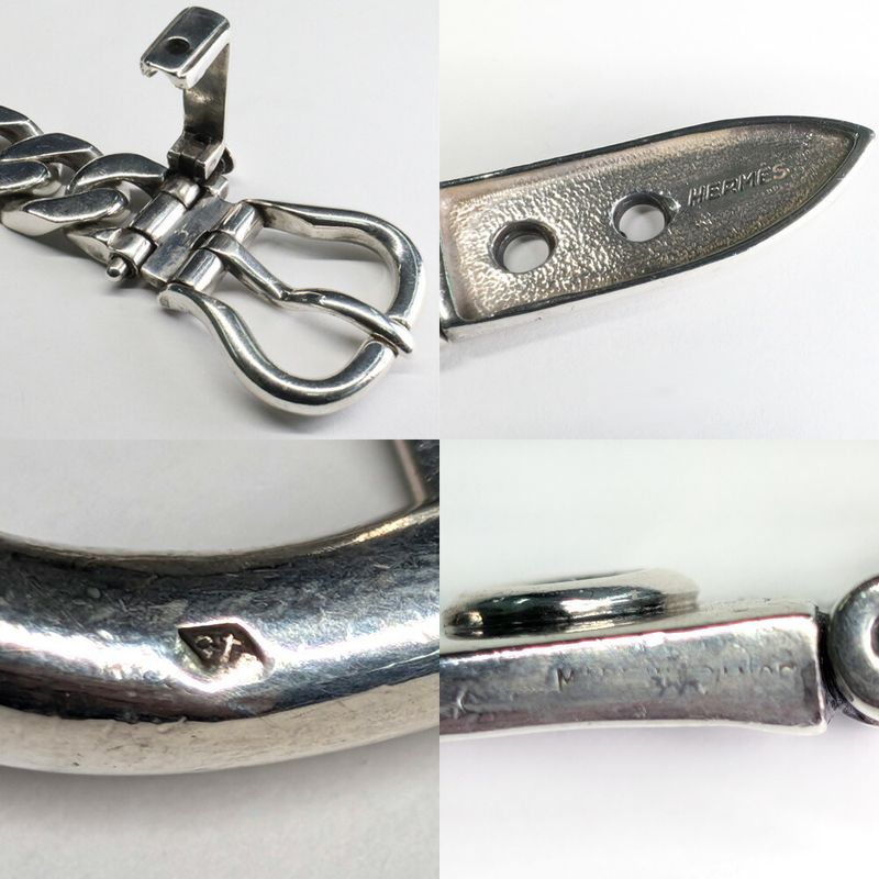 Hermes Bookle Serie MM AG 925 Silver Bracelet Accessories Men — view 6