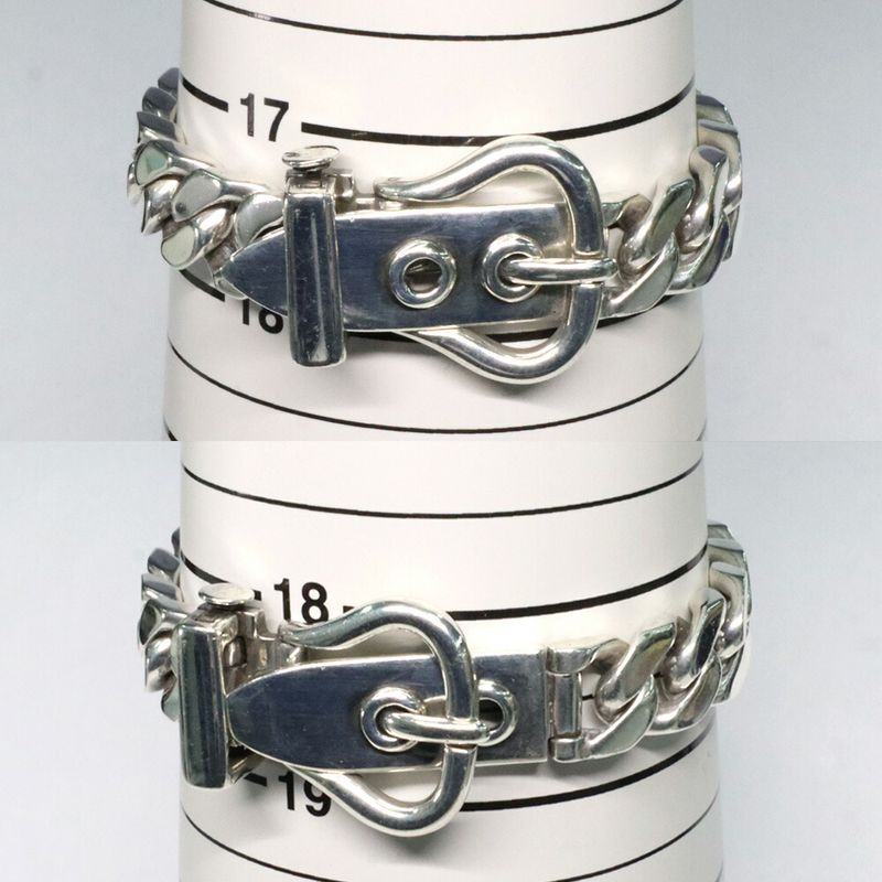Hermes Bookle Serie MM AG 925 Silver Bracelet Accessories Men — view 7