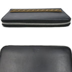 Fendi FF Logo Zip Around Wallet Long Round Zipper Black 7 M0276 A8 VC — view 4