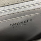 Chanel Bag Shoulder Gray Silver Mini Quilted Caviar Leather Single — view 9