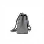 Chanel Bag Shoulder Gray Silver Mini Quilted Caviar Leather Single — view 3