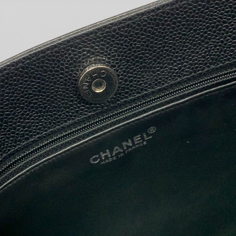 Chanel Bag Tote Black Silver Chain — view 7