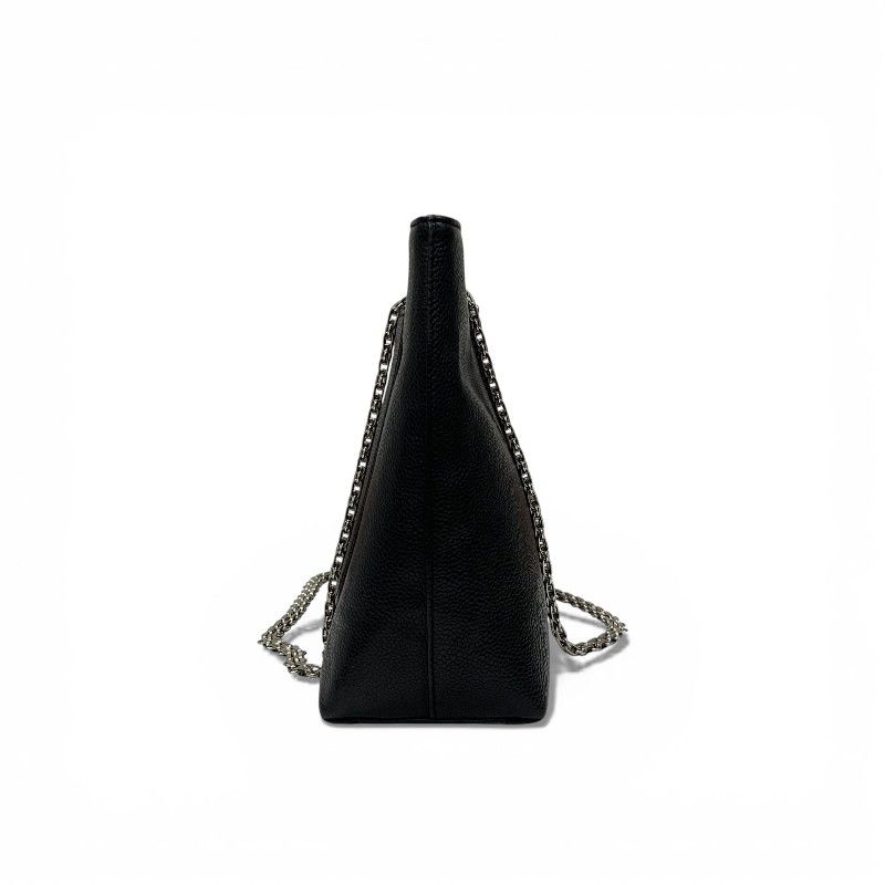 Chanel Bag Tote Black Silver Chain — view 3