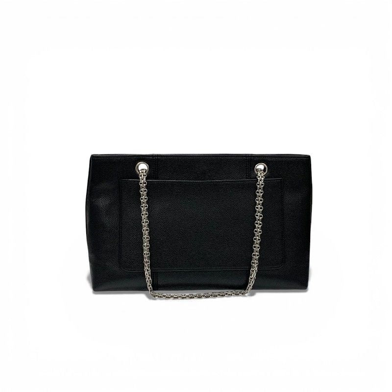 Chanel Bag Tote Black Silver Chain — view 4