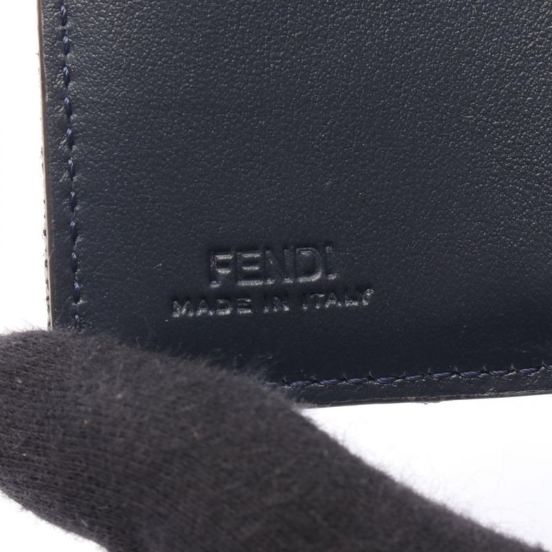 Fendi Trifold Wallet Baguette Micro FF Jacquard 8 M0395 Aut4 F1 Uj5 Black Midnight — view 5