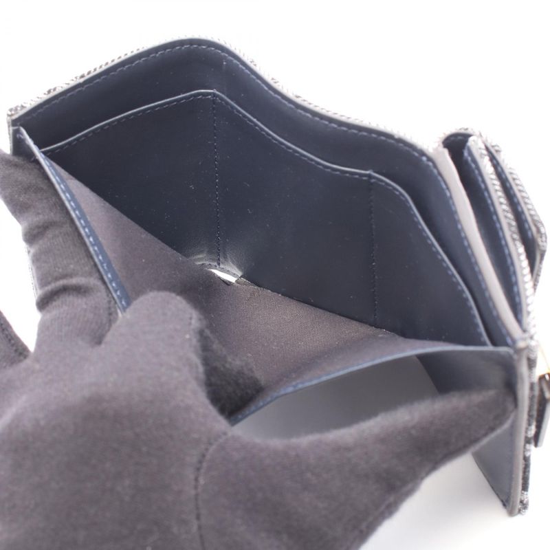 Fendi Trifold Wallet Baguette Micro FF Jacquard 8 M0395 Aut4 F1 Uj5 Black Midnight — view 6