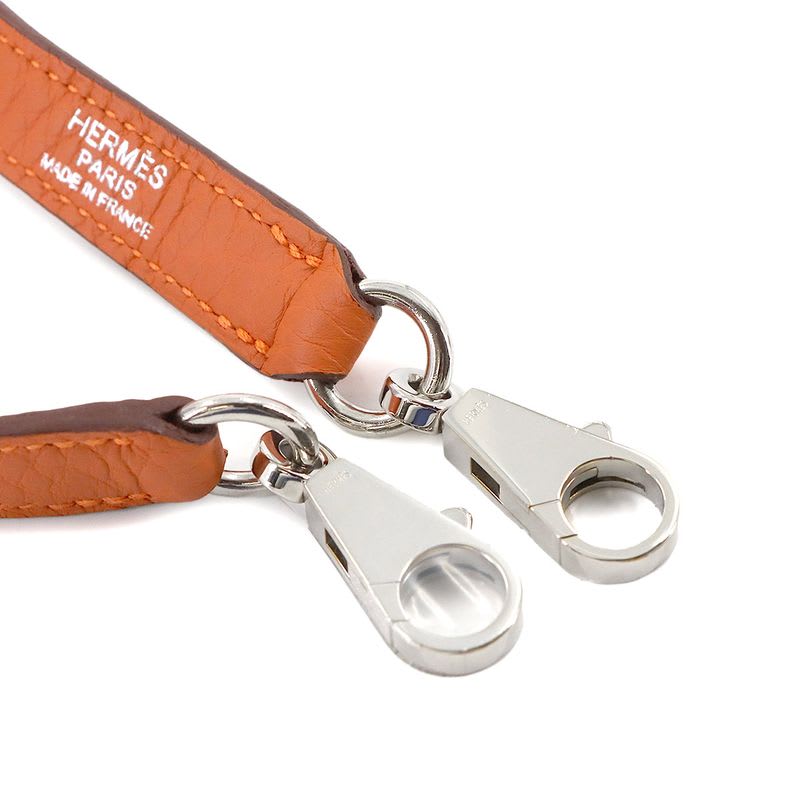 Hermes Kelly Bolide Shoulder Strap Taurillon Clemence Leather Orange Accessory — view 3