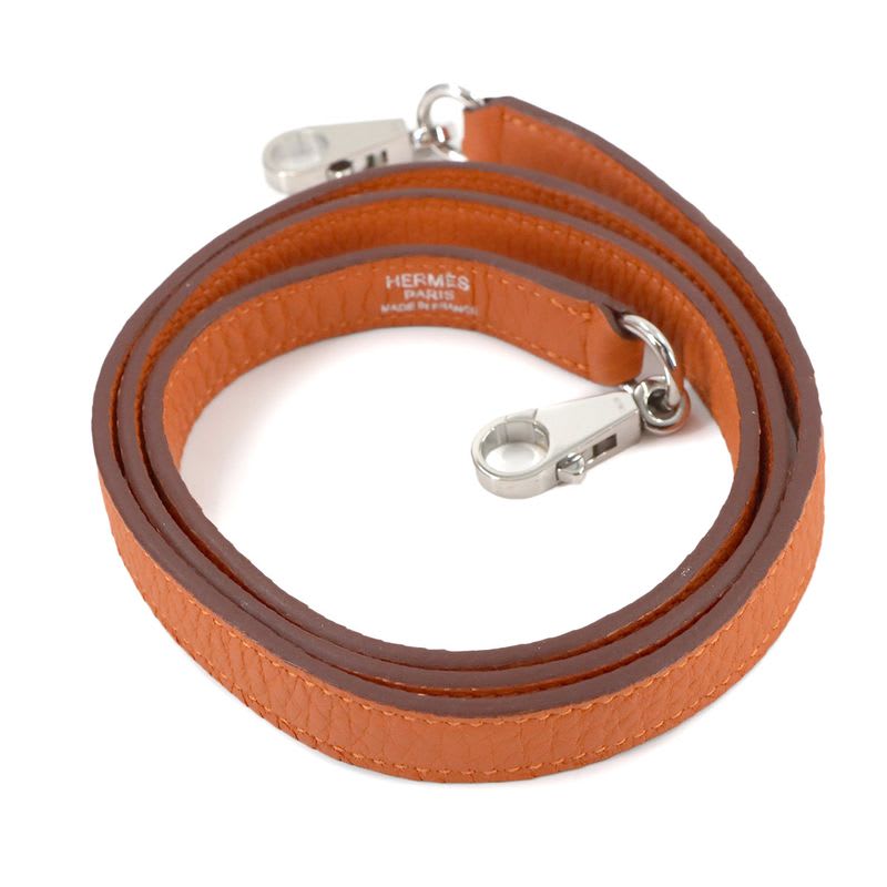 Hermes Kelly Bolide Shoulder Strap Taurillon Clemence Leather Orange Accessory — view 2