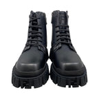 Fendi Ankle Boots Zucca Pattern Lace Up 7 U1458 6 Sizes Leather FF Logo Black — view 3