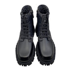 Fendi Ankle Boots Zucca Pattern Lace Up 7 U1458 6 Sizes Leather FF Logo Black — view 5