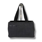 Prada Mini Tote Bag Handbag Gray Black Canvas — view 3