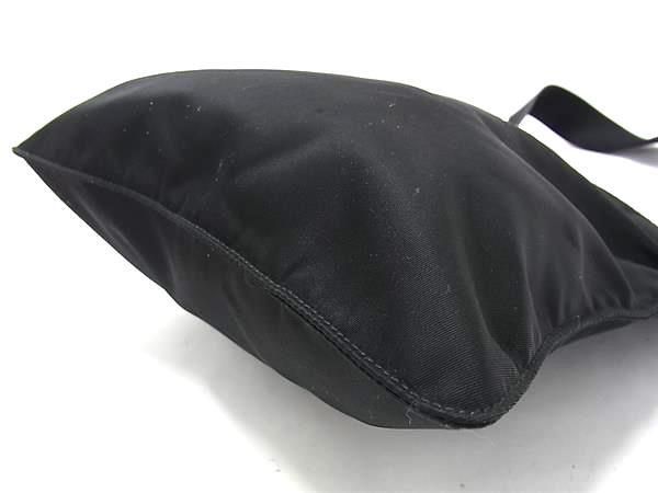 Prada Shoulder Bag Triangle Logo Black Tessuto Nylon Mark — view 8