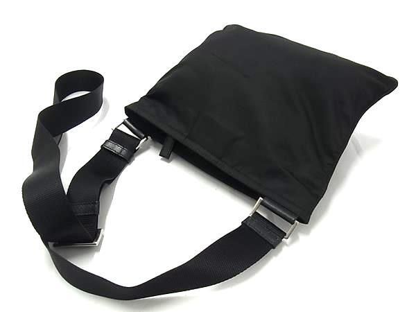 Prada Shoulder Bag Triangle Logo Black Tessuto Nylon Mark — view 7