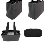 Prada Mini Tote Bag Handbag Gray Black Canvas — view 5