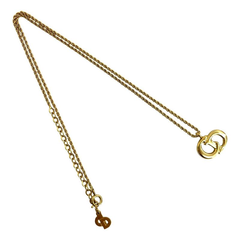 Christian Dior Vintage CD Logo GP Chain Necklace Pendant Accessory Gold 23705 — view 5