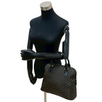 Celine Vintage Macadam Blason Logo Pattern Leather Handbag Mini — view 3